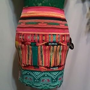 Ontwelth Scuba mini skirt  S \ XS pink yellow blac